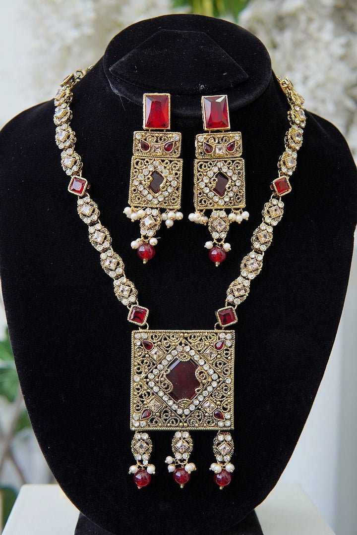 Turkish Gemstone Designer Mala Set - RS ZEVARS