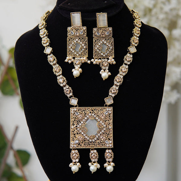 Turkish Gemstone Designer Mala Set - RS ZEVARS