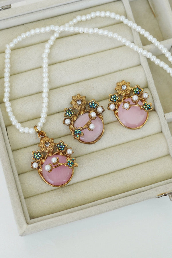 Turkish Gemstone Locket Set - RS ZEVARS