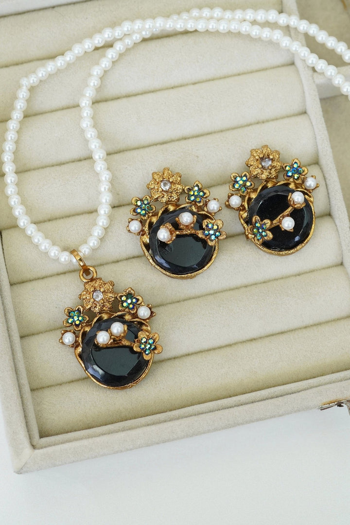 Turkish Gemstone Locket Set - RS ZEVARS