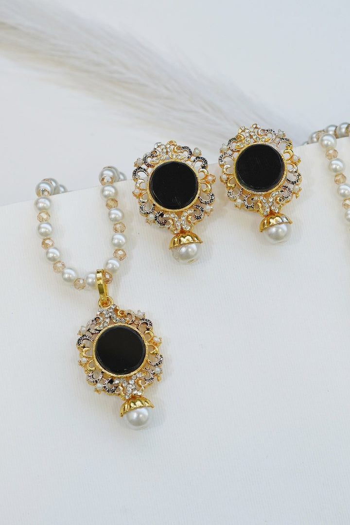 Turkish Gemstone Pendant Locket Set - RS ZEVARS