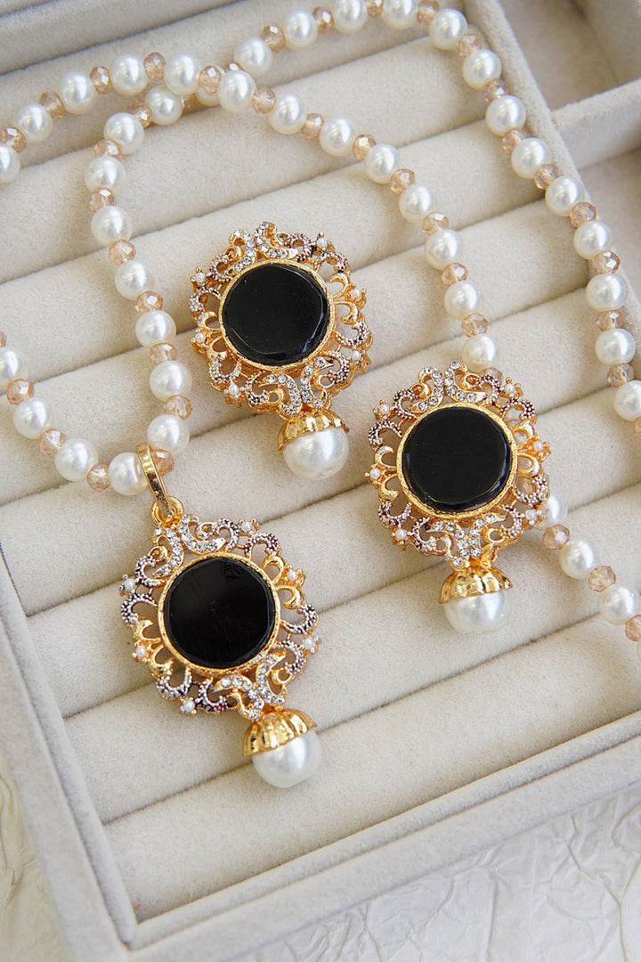 Turkish Gemstone Pendant Locket Set - RS ZEVARS