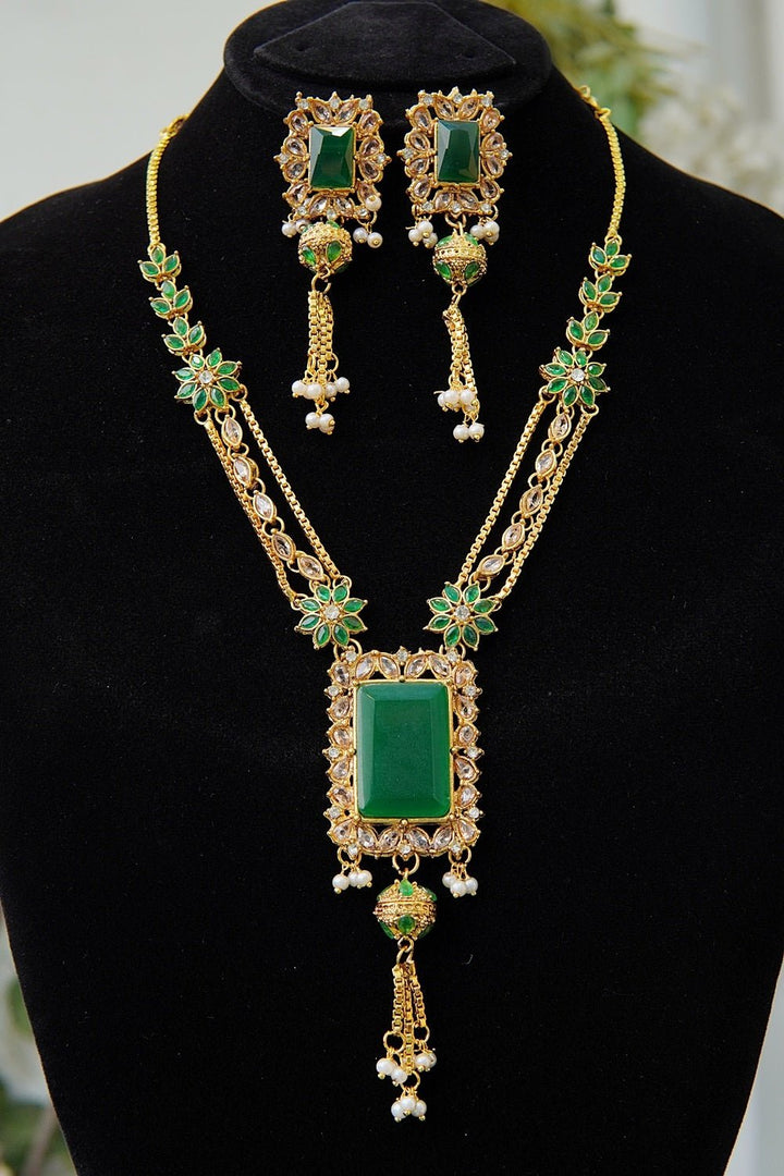 Turkish Gemstone Pendant Mala Set - RS ZEVARS