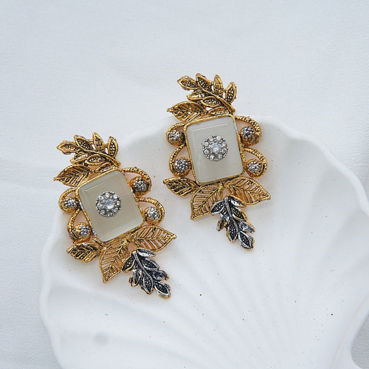 Turkish Gemstone Studded Earrings - RS ZEVARS