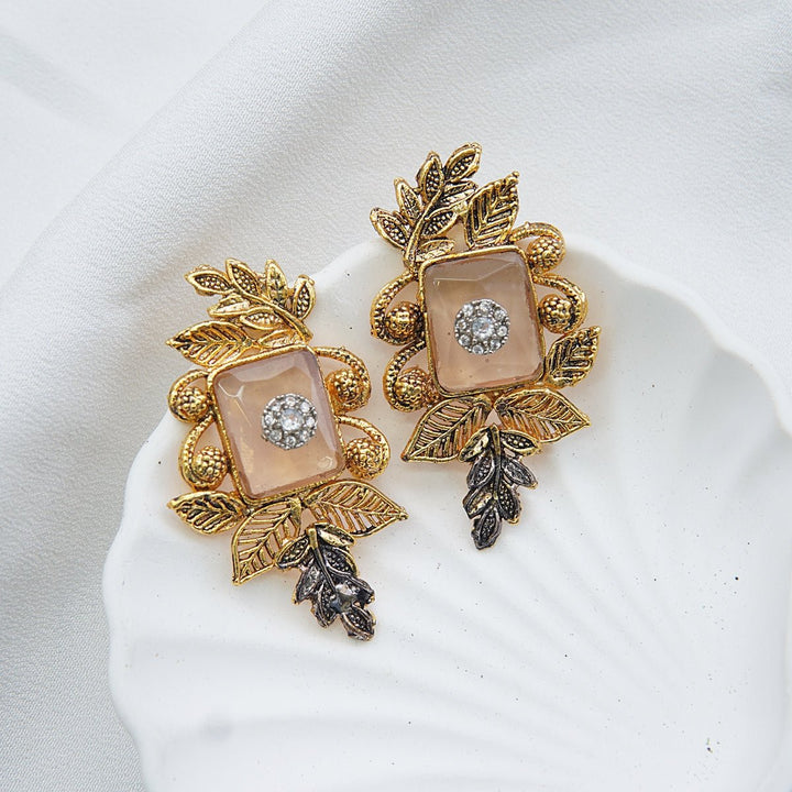 Turkish Gemstone Studded Earrings - RS ZEVARS