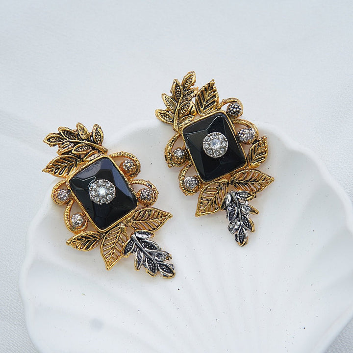 Turkish Gemstone Studded Earrings - RS ZEVARS