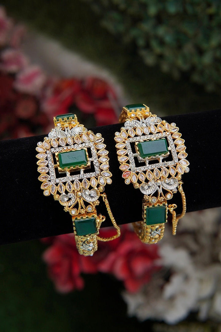 Turkish Gemstone & Zircons Karay Pair - RS ZEVARS