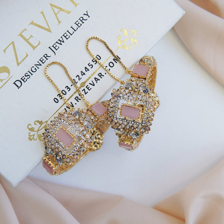 Turkish Gemstone & Zircons Karay Pair - RS ZEVARS