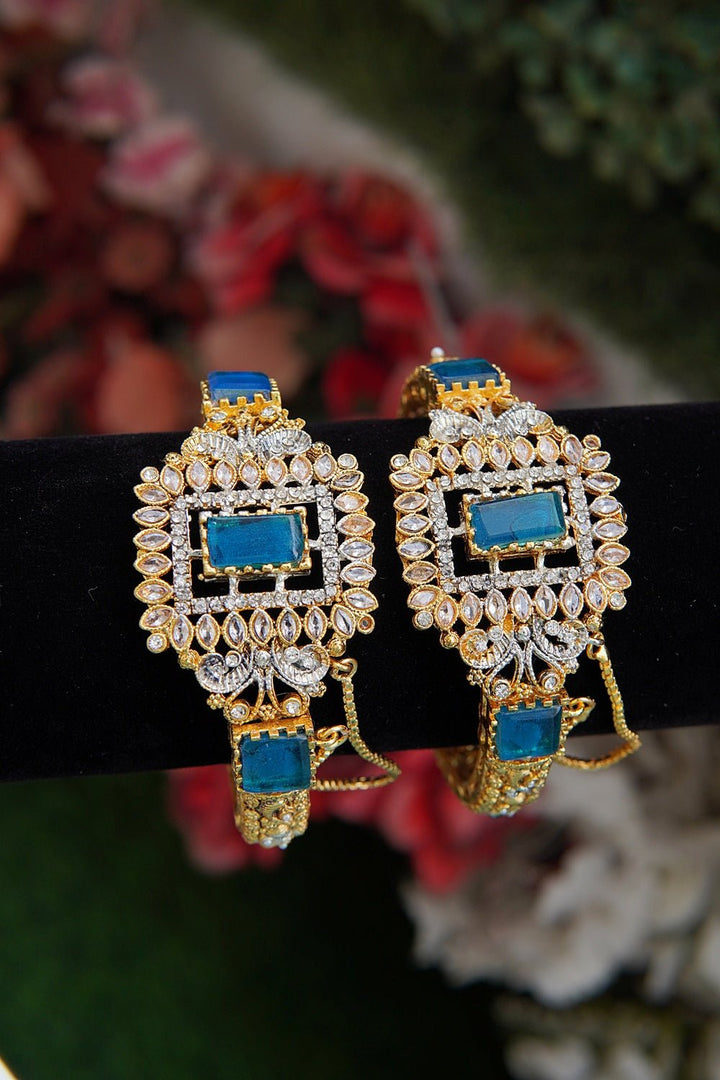 Turkish Gemstone & Zircons Karay Pair - RS ZEVARS