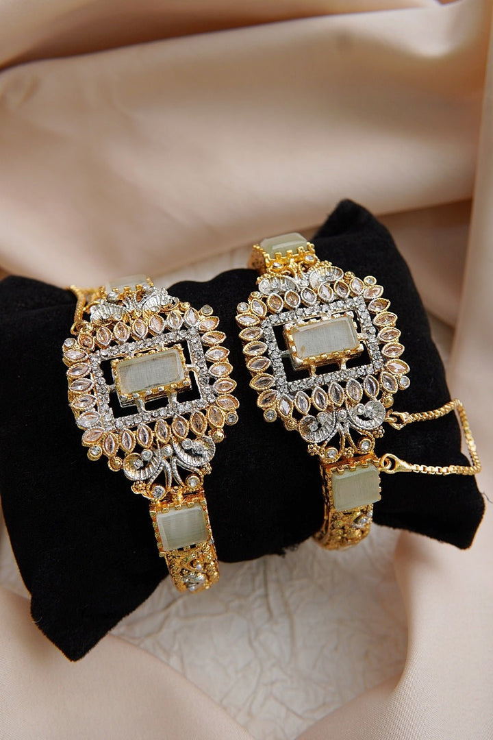 Turkish Gemstone & Zircons Karay Pair - RS ZEVARS