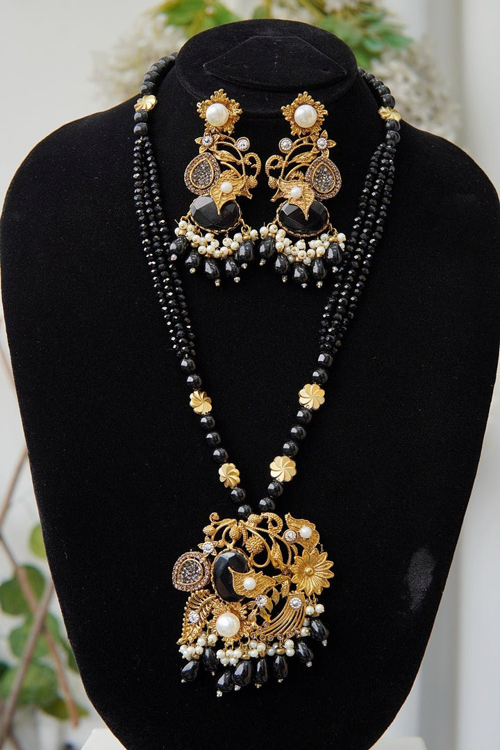 Turkish Gemstones Pendant Mala Set - RS ZEVARS