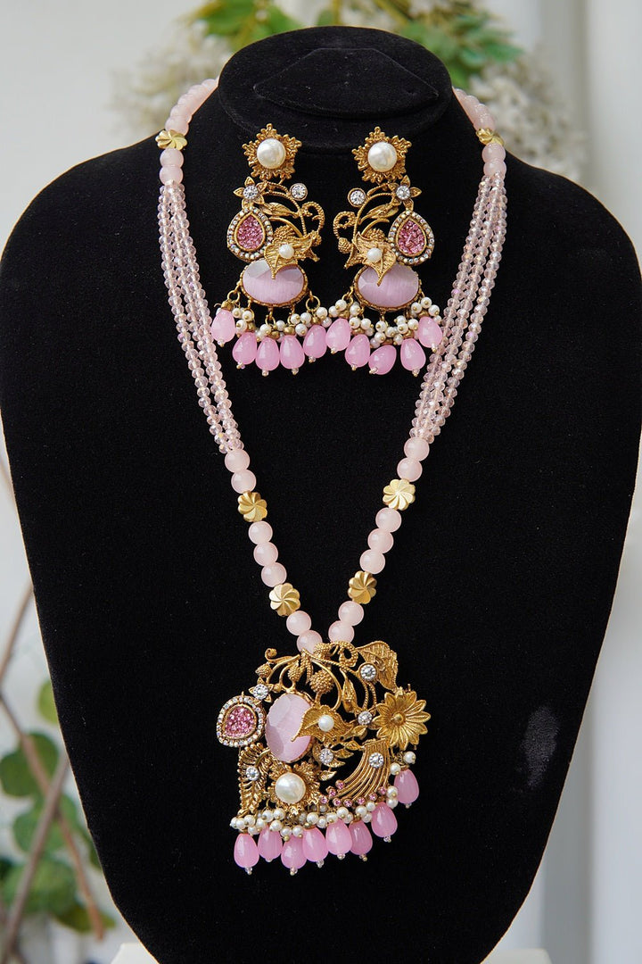 Turkish Gemstones Pendant Mala Set - RS ZEVARS