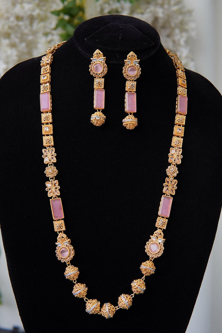 Turkish Gemstones Raj Mala Set - RS ZEVARS