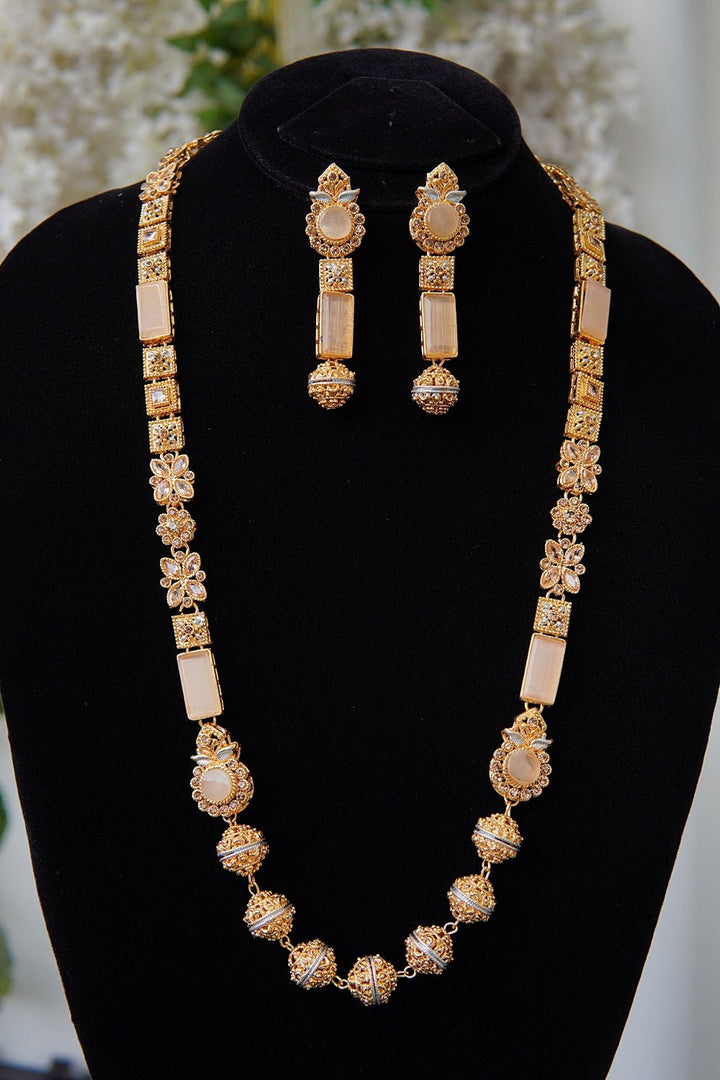 Turkish Gemstones Raj Mala Set - RS ZEVARS