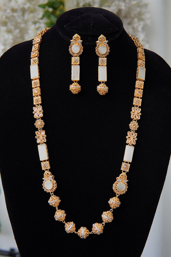 Turkish Gemstones Raj Mala Set - RS ZEVARS