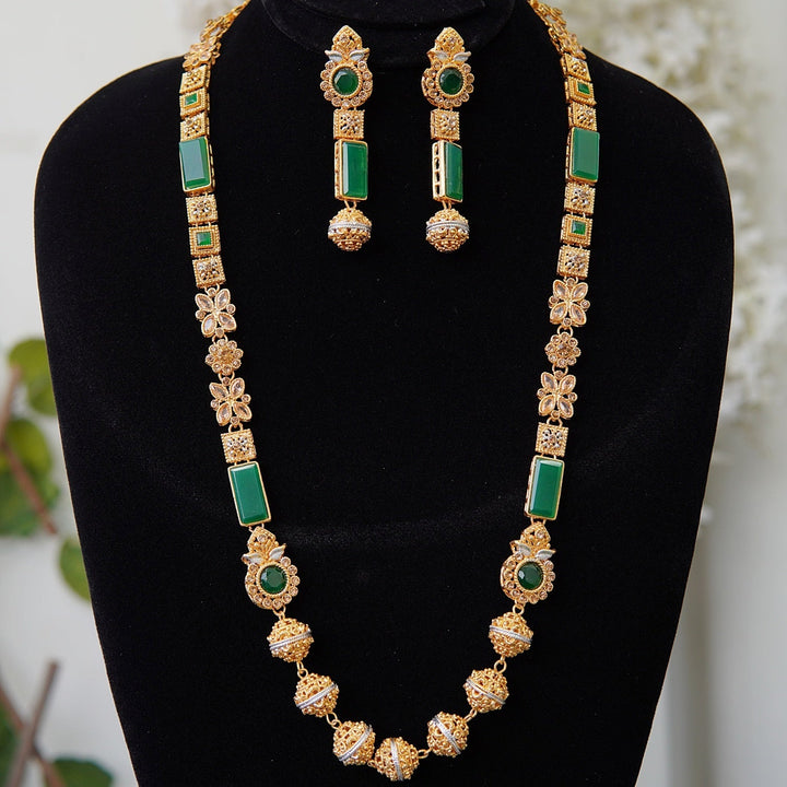 Turkish Gemstones Raj Mala Set - RS ZEVARS