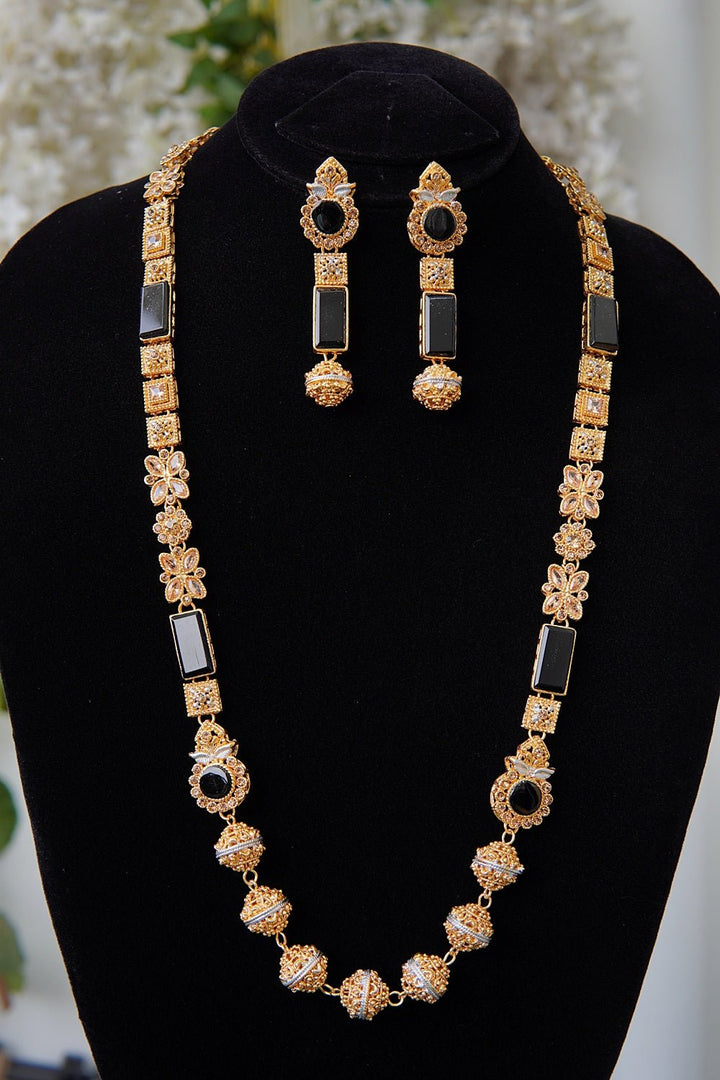 Turkish Gemstones Raj Mala Set - RS ZEVARS