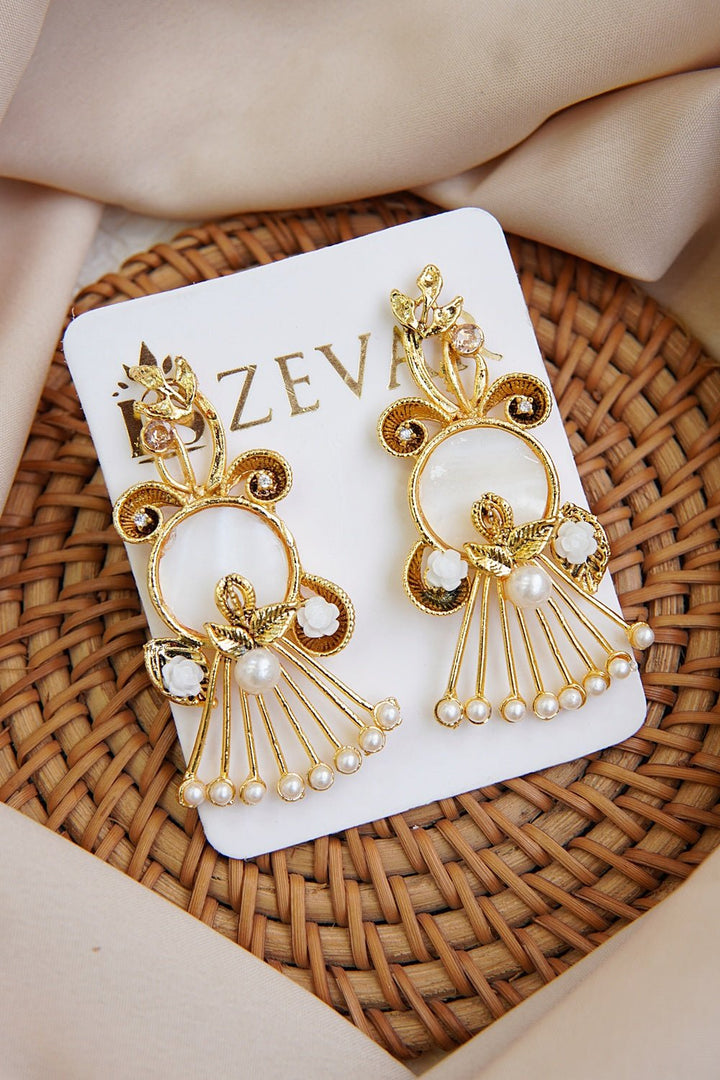 Turkish Handcrafted Motherpearl Earrings - RS ZEVARS