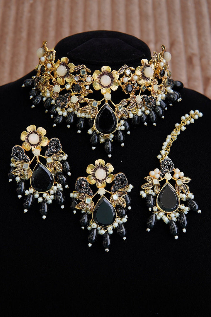 Turkish Handmade Mini Bridal Collar Set - RS ZEVARS