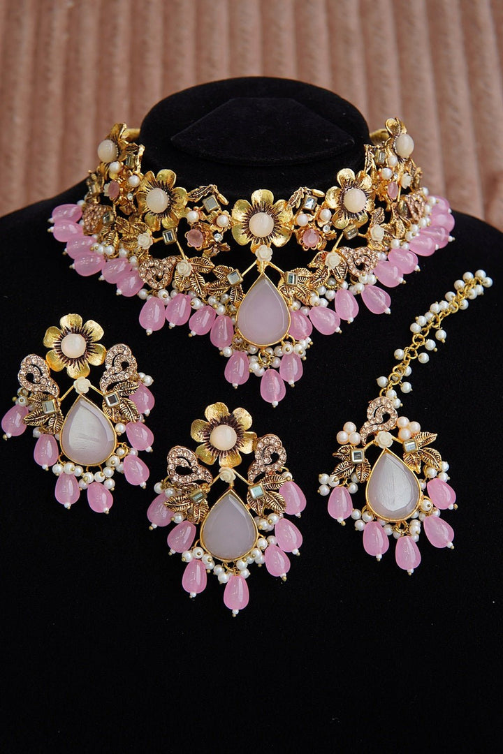 Turkish Handmade Mini Bridal Collar Set - RS ZEVARS