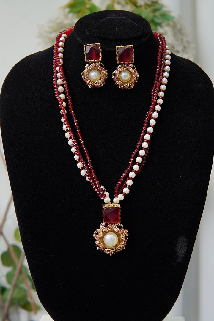 Turkish Long Mala Pendent Set - RS ZEVARS