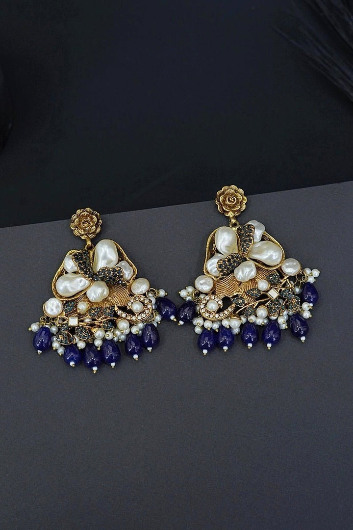 Turkish Mother Pearl Earrings - RS ZEVARS