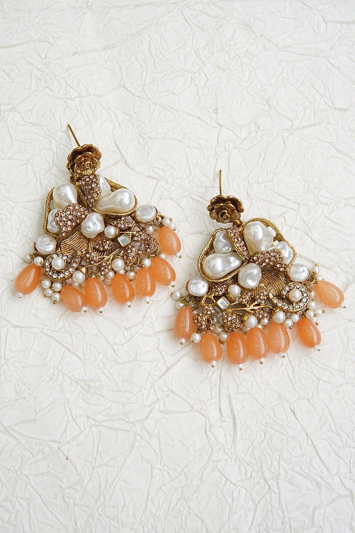 Turkish Mother Pearl Earrings - RS ZEVARS