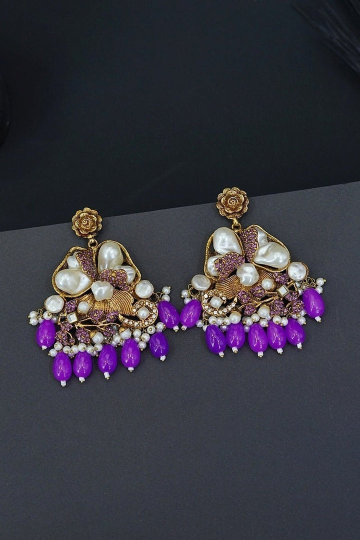 Turkish Mother Pearl Earrings - RS ZEVARS