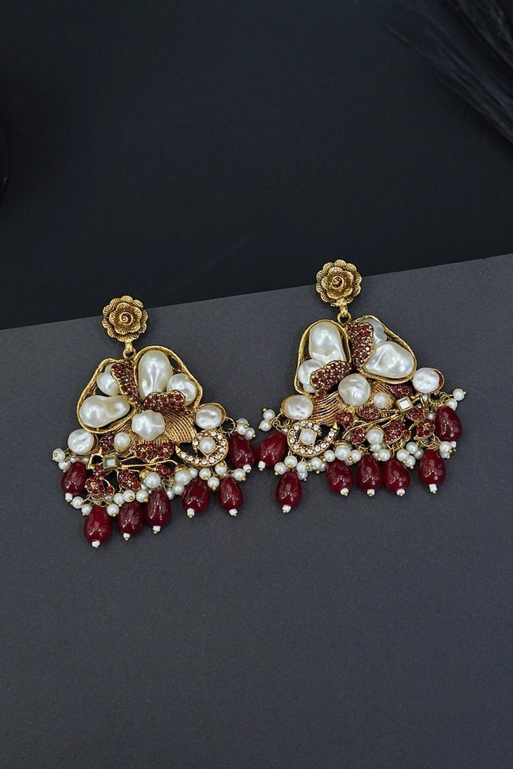 Turkish Mother Pearl Earrings - RS ZEVARS