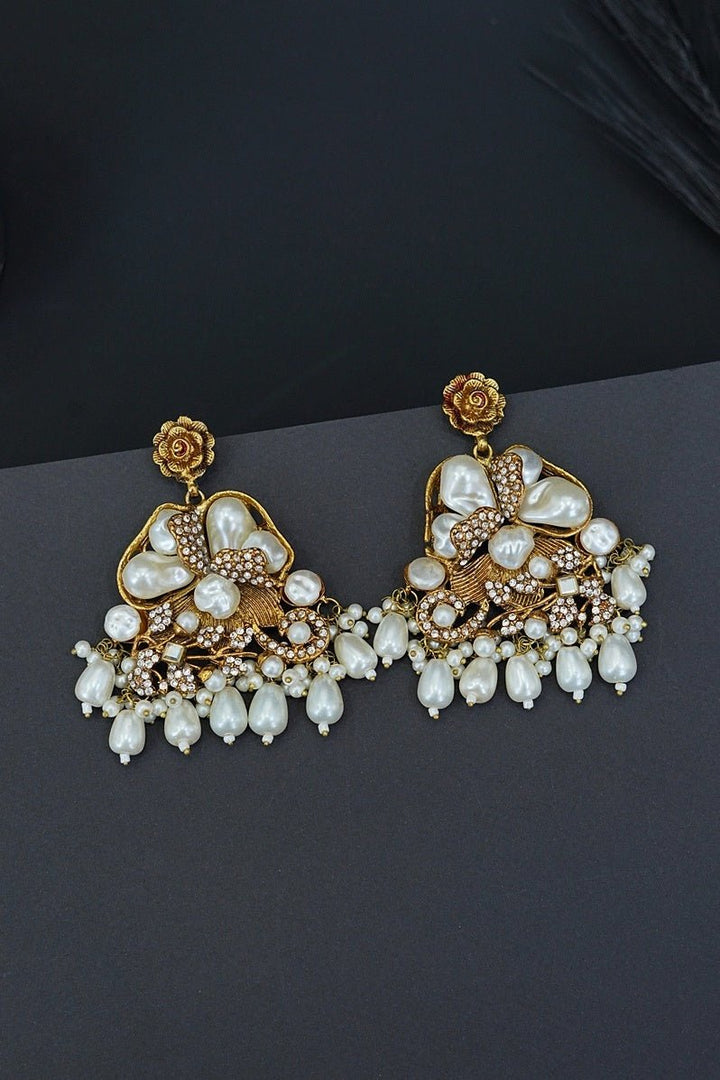 Turkish Mother Pearl Earrings - RS ZEVARS