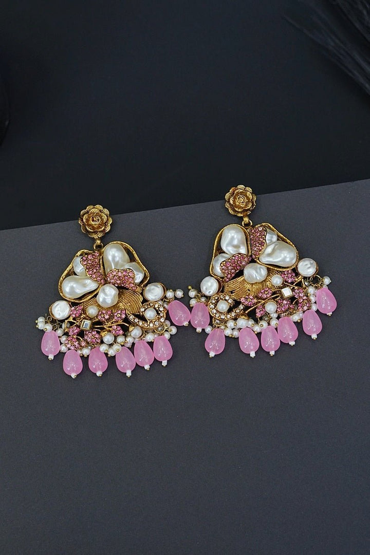 Turkish Mother Pearl Earrings - RS ZEVARS
