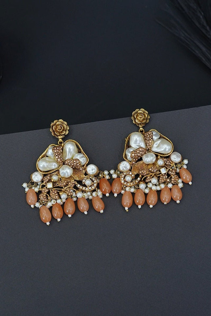 Turkish Mother Pearl Earrings - RS ZEVARS
