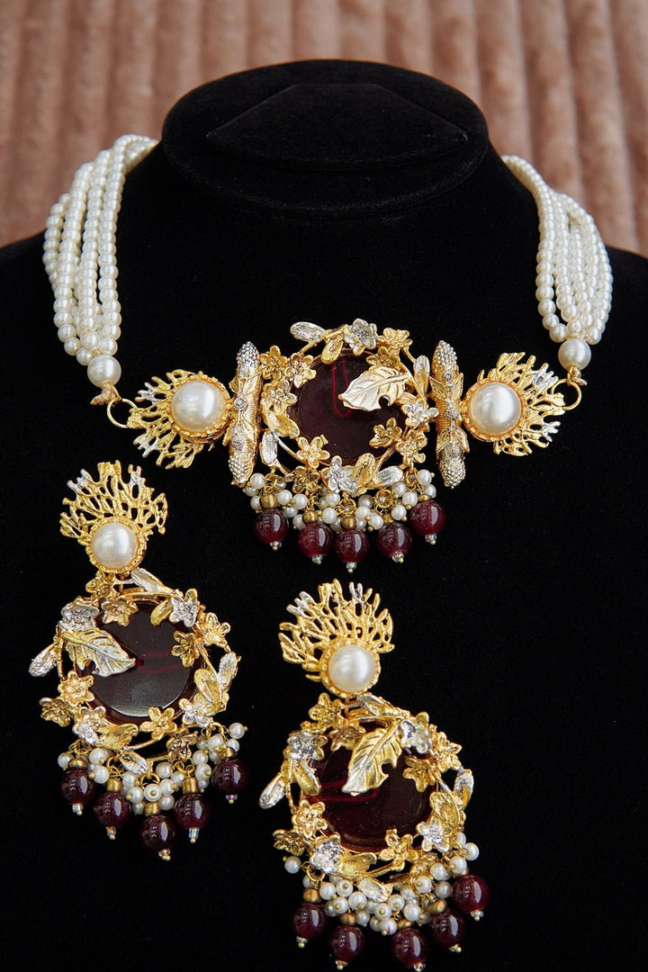 Turkish Semi - Gem Guluband Set - RS ZEVARS