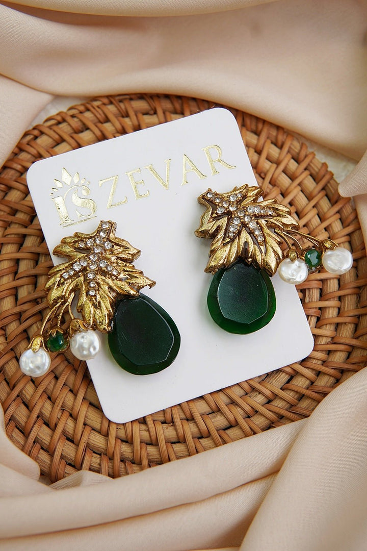 Turkish Semi - Gemstones Designer Earrings - RS ZEVARS