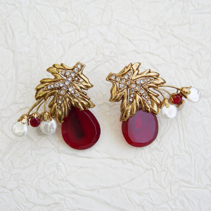 Turkish Semi - Gemstones Designer Earrings - RS ZEVARS