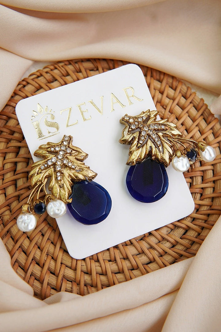 Turkish Semi - Gemstones Designer Earrings - RS ZEVARS