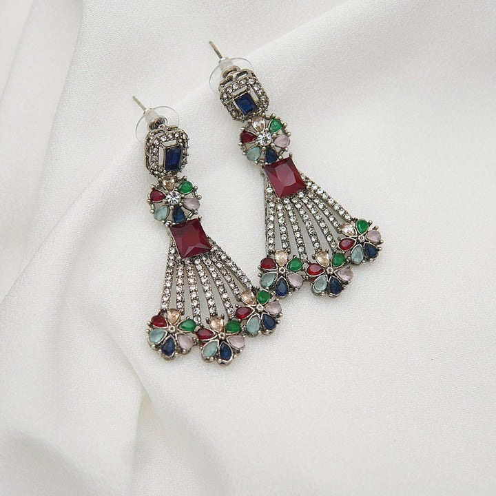 Victorian Gems & Stones Earrings - RS ZEVARS