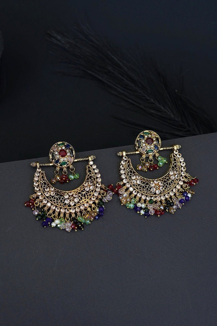 Zeenat Crescent Bali Earrings - RS ZEVARS
