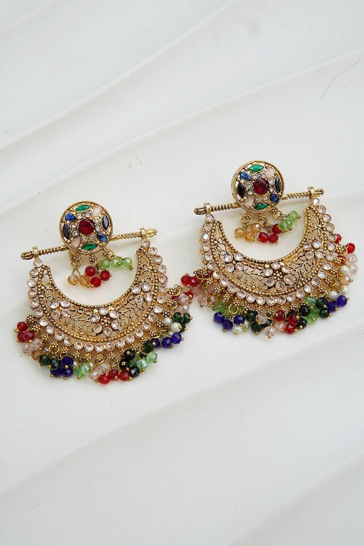 Zeenat Crescent Bali Earrings - RS ZEVARS