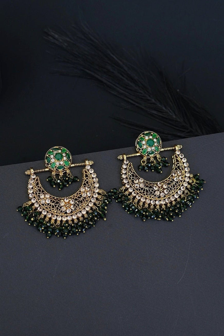 Zeenat Crescent Bali Earrings - RS ZEVARS
