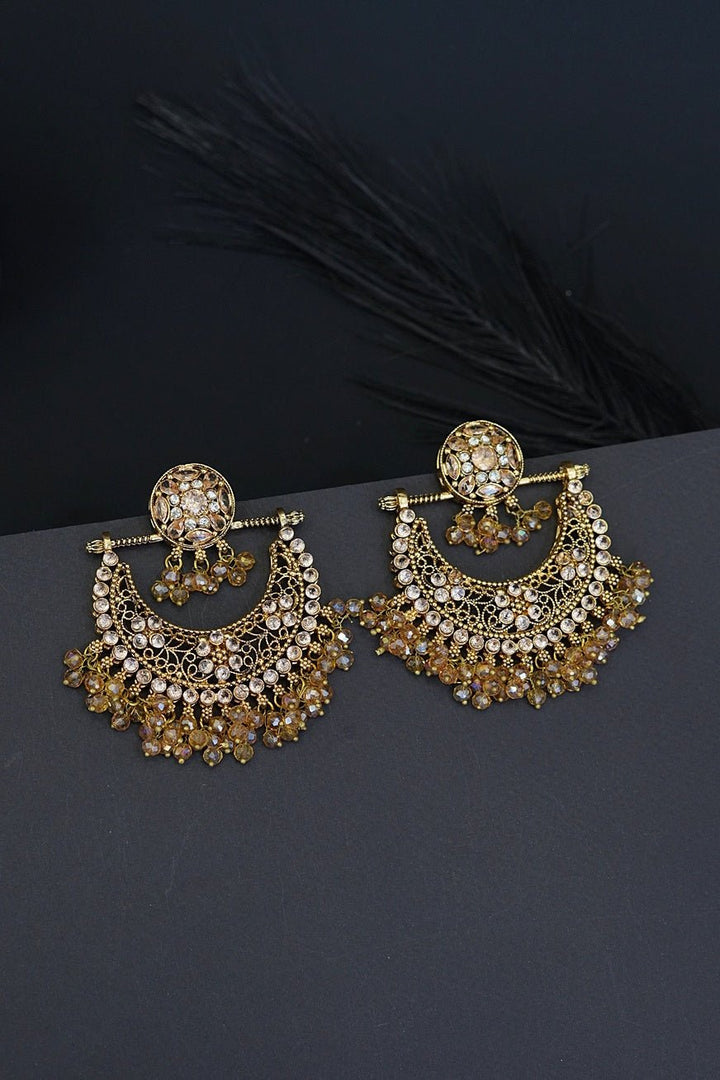Zeenat Crescent Bali Earrings - RS ZEVARS