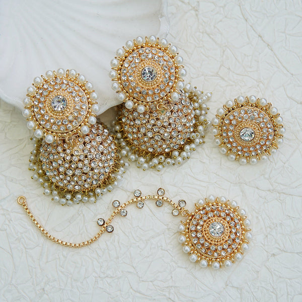 Zeenat Jhumka Teeka & Ring - RS ZEVARS