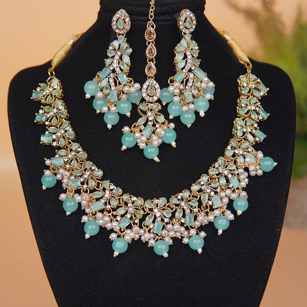 Zircon and Semi - Gemstone Necklace - RS ZEVARS