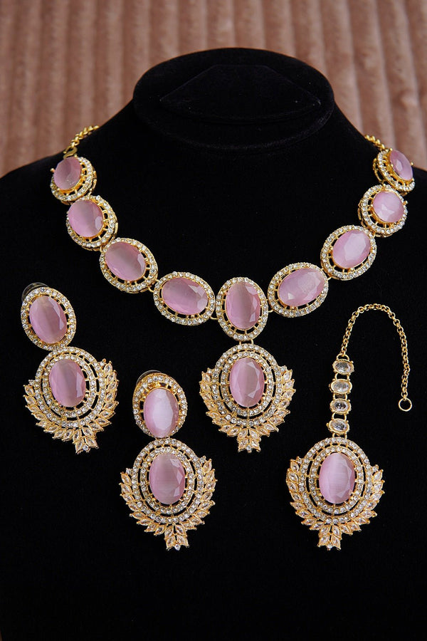 Zircone Glowing Necklace Set - RS ZEVARS