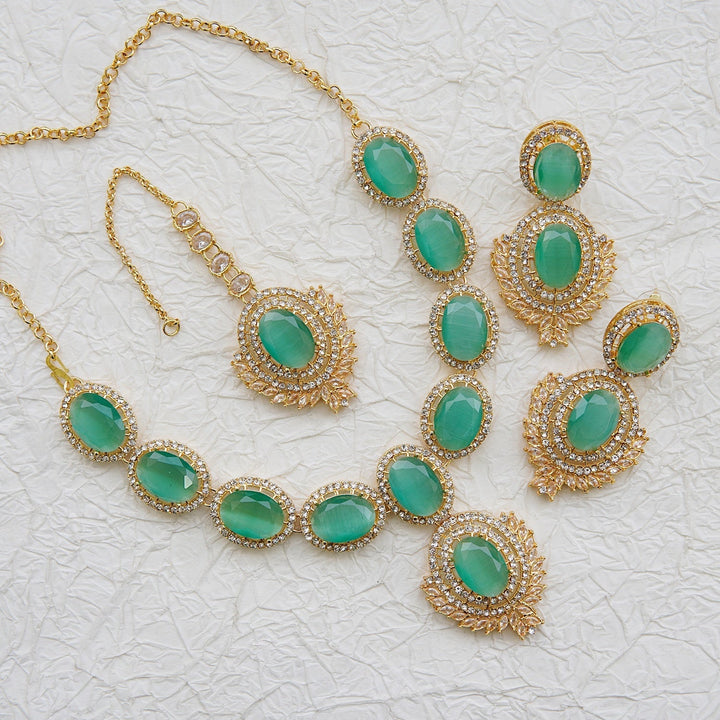 Zircone Glowing Necklace Set - RS ZEVARS