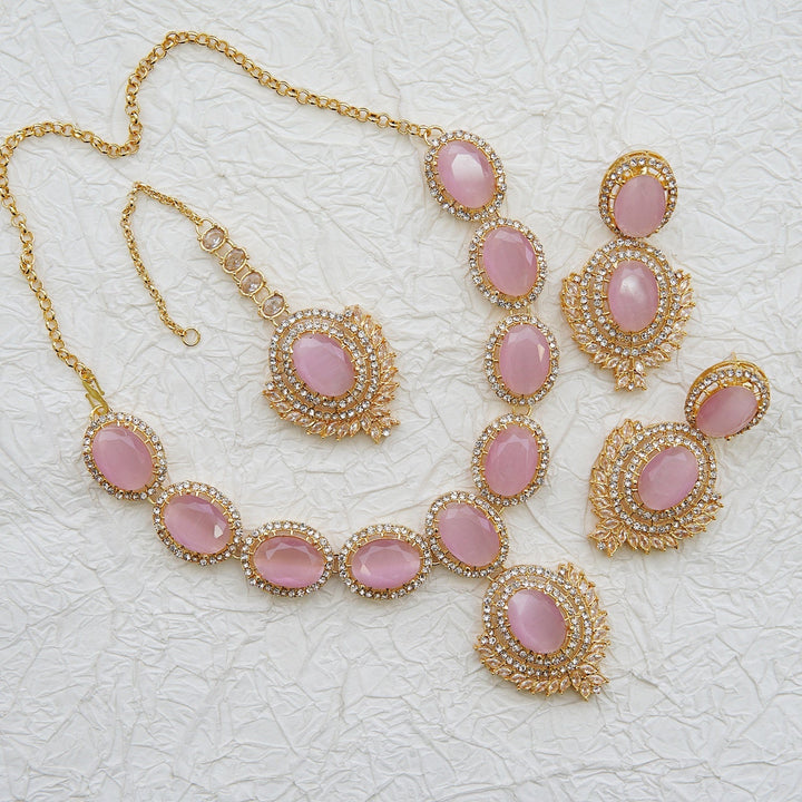 Zircone Glowing Necklace Set - RS ZEVARS