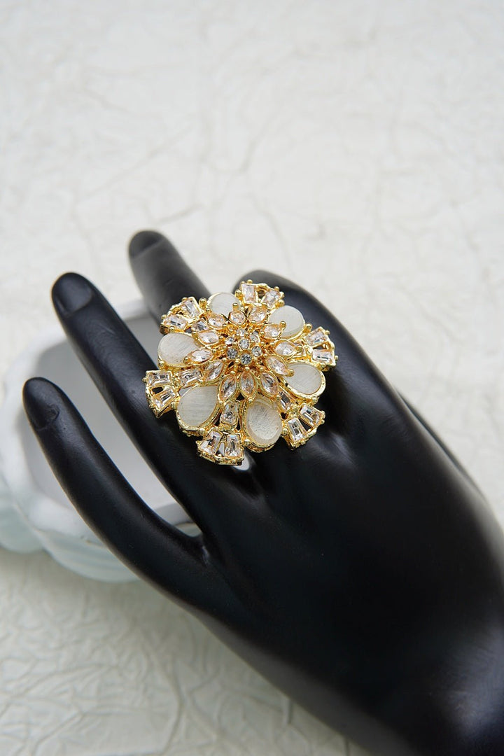 Zirconia Adjustable Finger Ring - RS ZEVARS