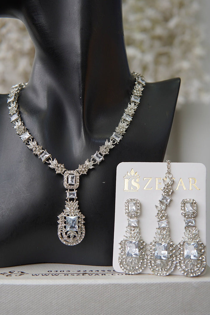 Zirconia Cuts Style Necklace Set - RS ZEVARS
