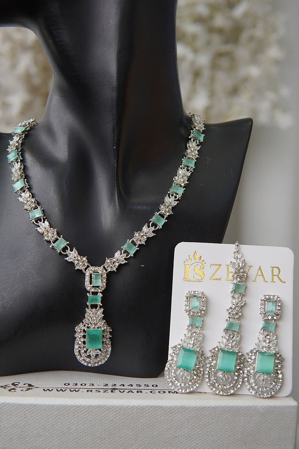 Zirconia Cuts Style Necklace Set - RS ZEVARS