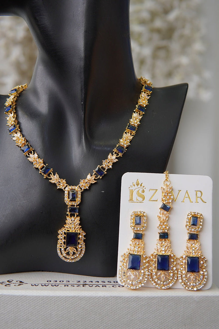 Zirconia Cuts Style Necklace Set - RS ZEVARS